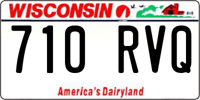 WI license plate 710RVQ