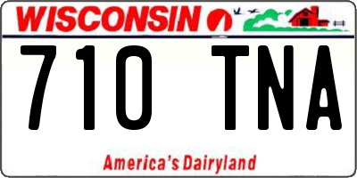 WI license plate 710TNA