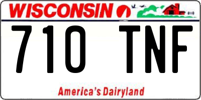 WI license plate 710TNF