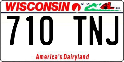 WI license plate 710TNJ