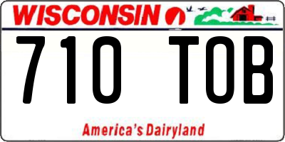 WI license plate 710TOB