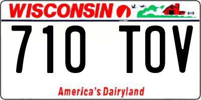 WI license plate 710TOV