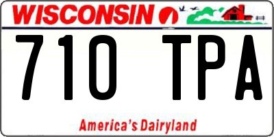 WI license plate 710TPA