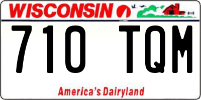 WI license plate 710TQM