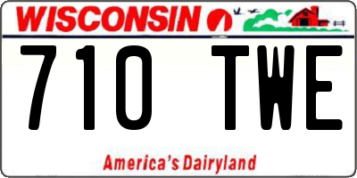 WI license plate 710TWE