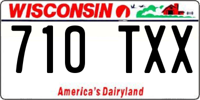 WI license plate 710TXX