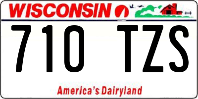 WI license plate 710TZS