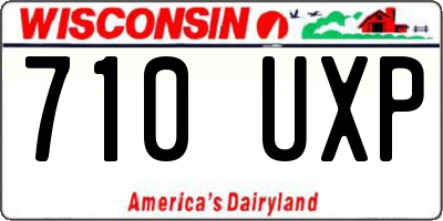 WI license plate 710UXP