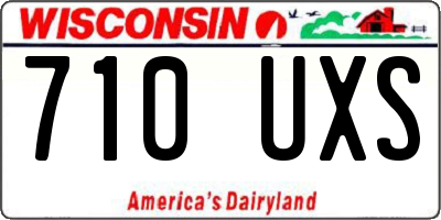 WI license plate 710UXS