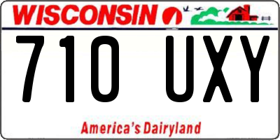 WI license plate 710UXY