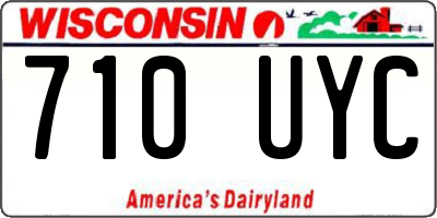 WI license plate 710UYC