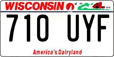 WI license plate 710UYF