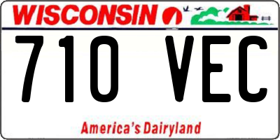 WI license plate 710VEC