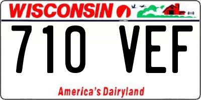 WI license plate 710VEF