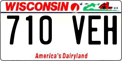 WI license plate 710VEH