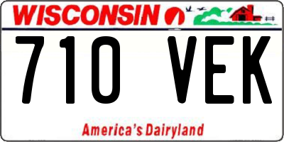 WI license plate 710VEK