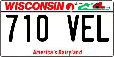 WI license plate 710VEL