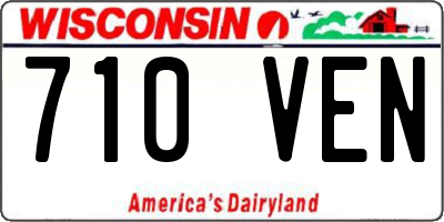 WI license plate 710VEN