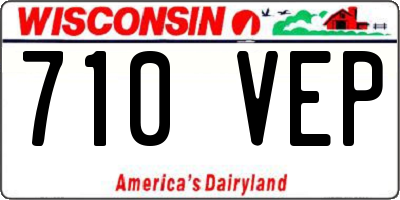 WI license plate 710VEP