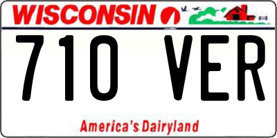 WI license plate 710VER