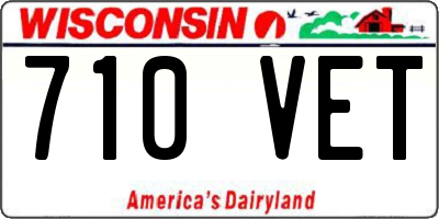 WI license plate 710VET
