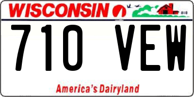 WI license plate 710VEW
