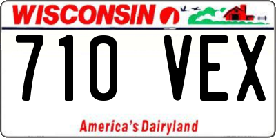 WI license plate 710VEX