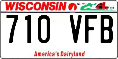 WI license plate 710VFB