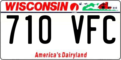 WI license plate 710VFC