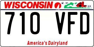 WI license plate 710VFD