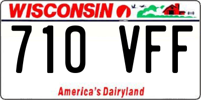 WI license plate 710VFF