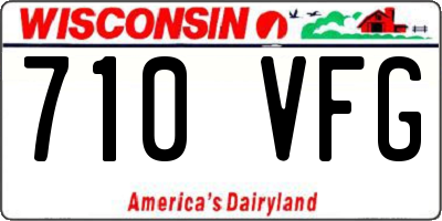 WI license plate 710VFG