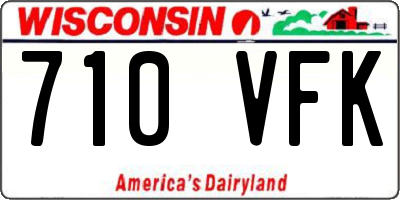 WI license plate 710VFK