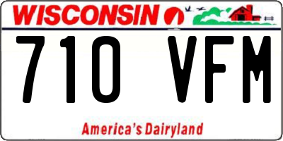 WI license plate 710VFM