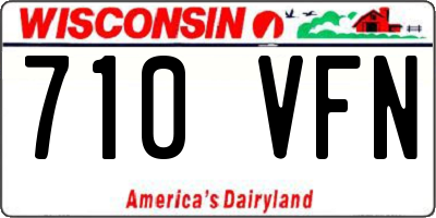 WI license plate 710VFN