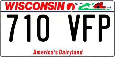 WI license plate 710VFP