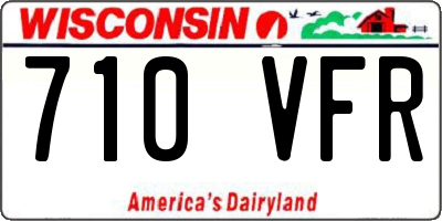WI license plate 710VFR