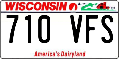 WI license plate 710VFS