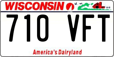 WI license plate 710VFT