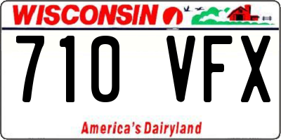 WI license plate 710VFX