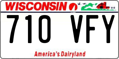 WI license plate 710VFY