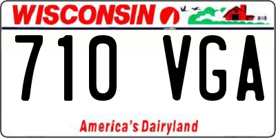 WI license plate 710VGA