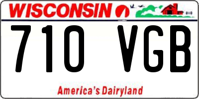WI license plate 710VGB