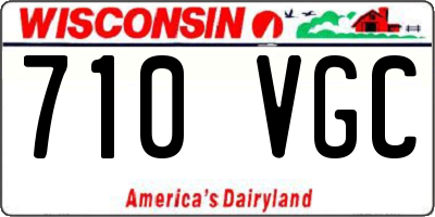WI license plate 710VGC