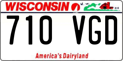 WI license plate 710VGD