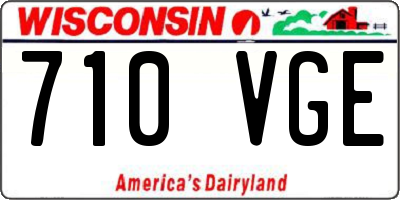 WI license plate 710VGE