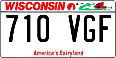 WI license plate 710VGF
