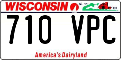 WI license plate 710VPC