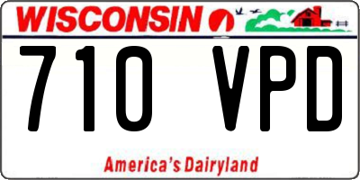 WI license plate 710VPD
