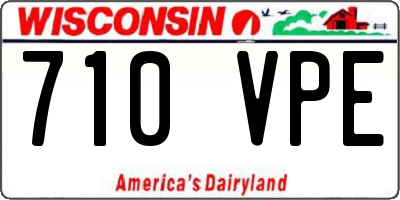 WI license plate 710VPE